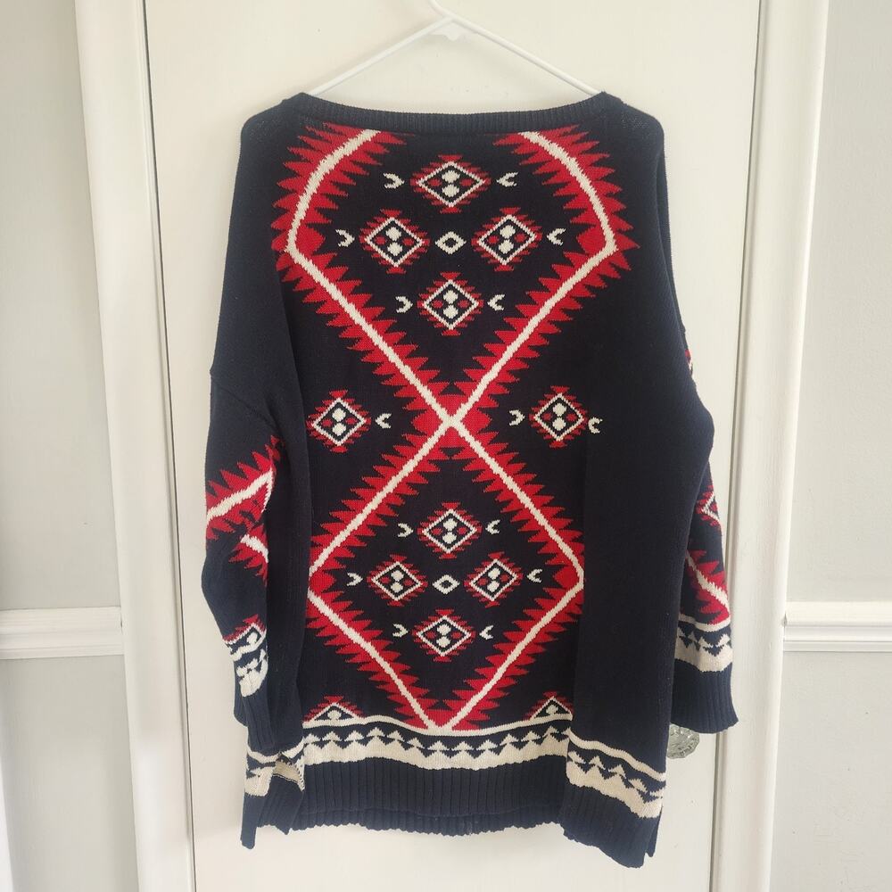 Lauren Ralph Lauren Size 2X Aztec Tunic Sweater Southwestern Western - Picture 2 of 6